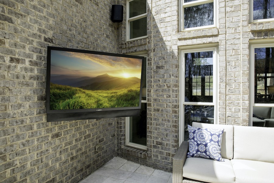 A SunBriteTV SignaturePro 2 is great for partially shaded areas like a patio.